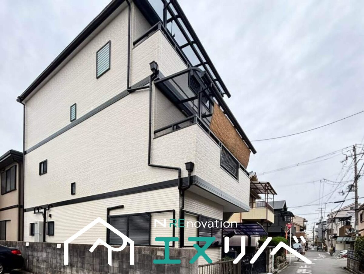 大東市 明美の里町 戸建て 外壁工事完了