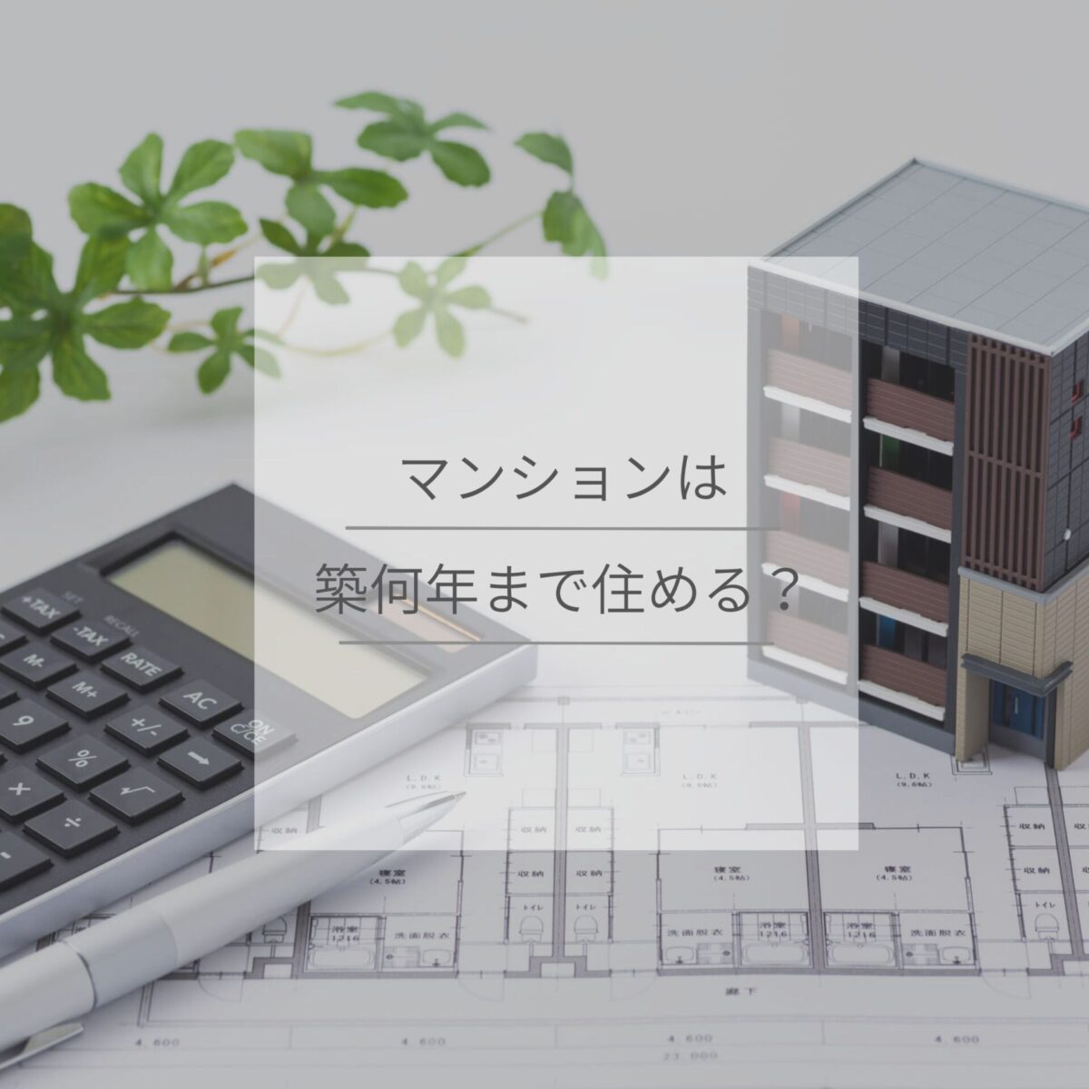マンションは築何年まで住める？？～法定耐用年数と本当の寿命の違いを知る～