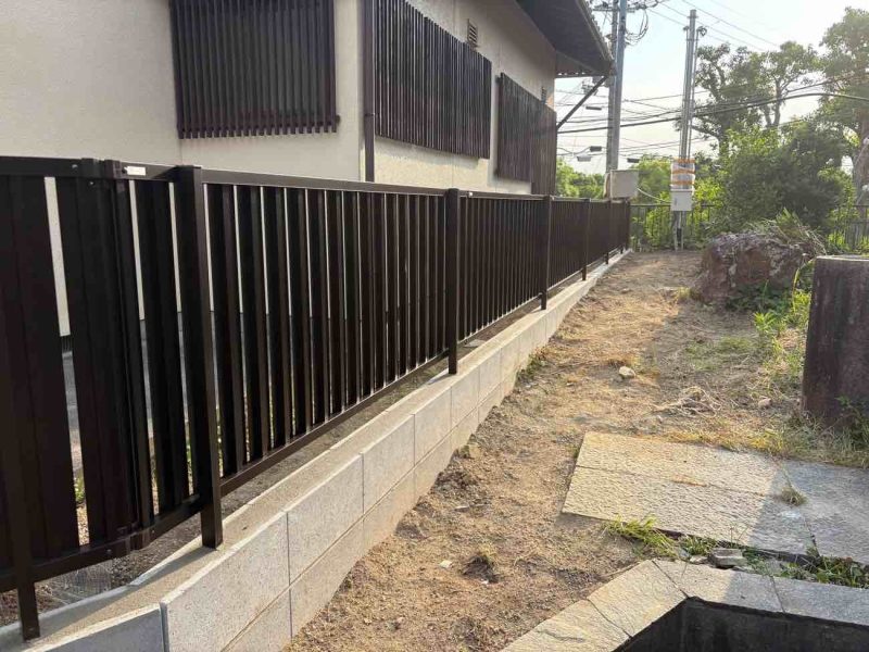 池田市伏尾台戸建て境界フェンス新設_エヌリノベ (14)
