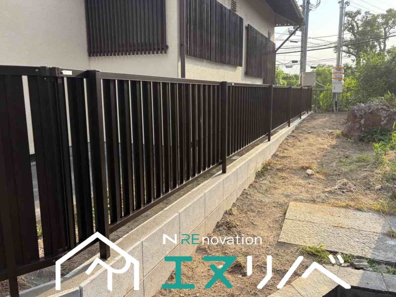 池田市伏尾台戸建て境界フェンス新設_エヌリノベ (16)リノベ